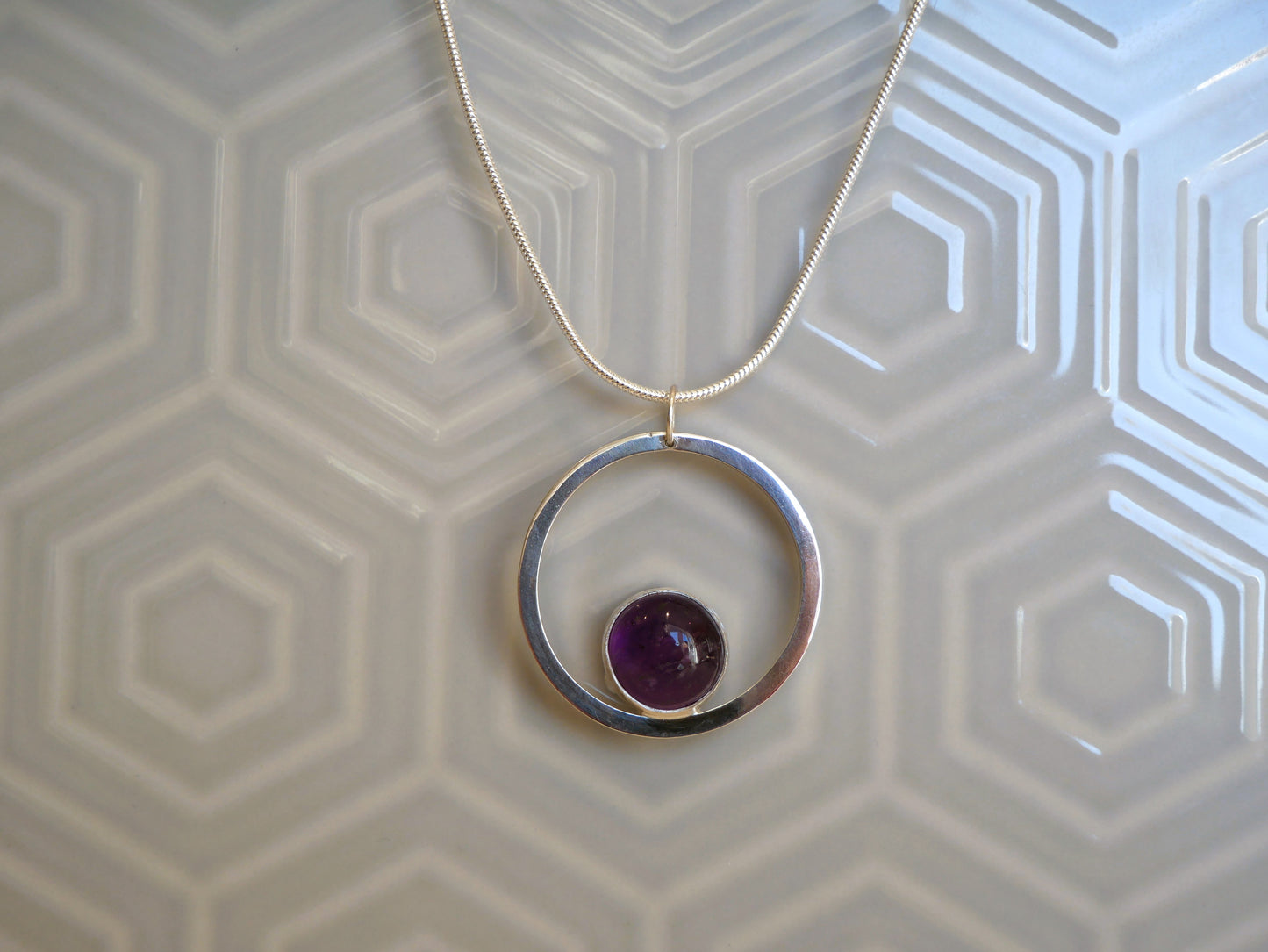 Amethyst Circle Pendant