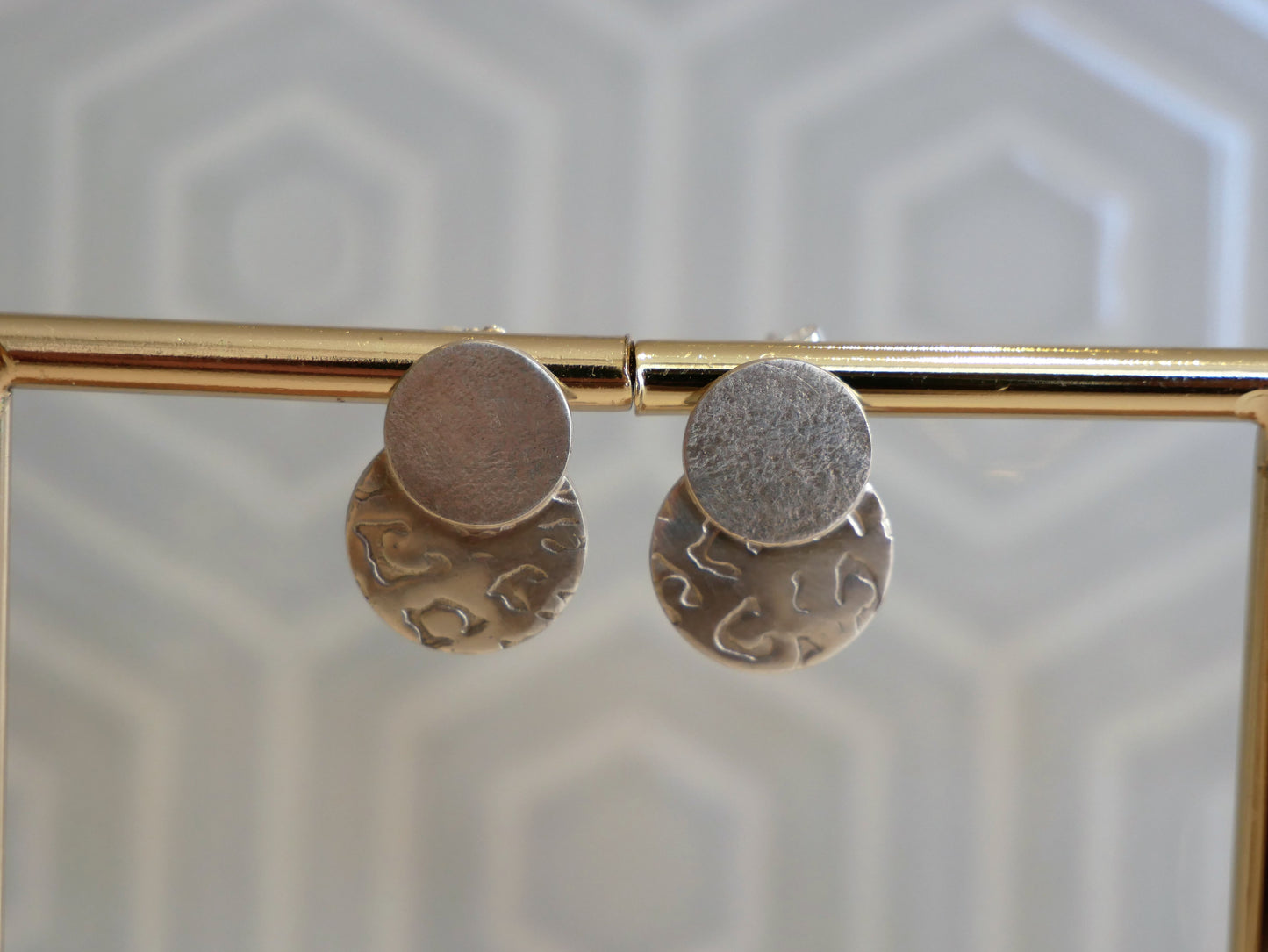 Double Bubble stud earrings - Animal & Matte