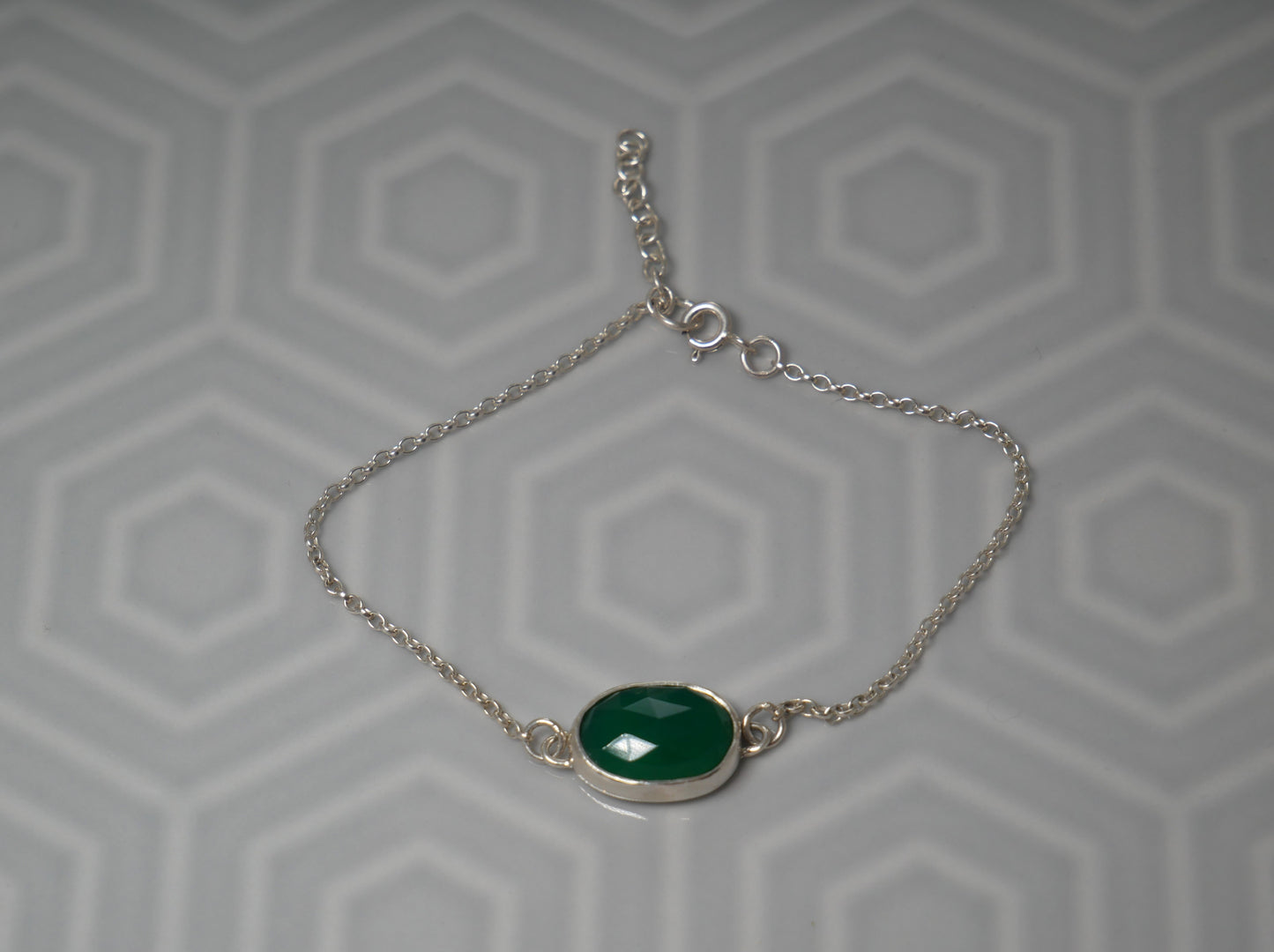 Green Onyx Gemstone Bracelet