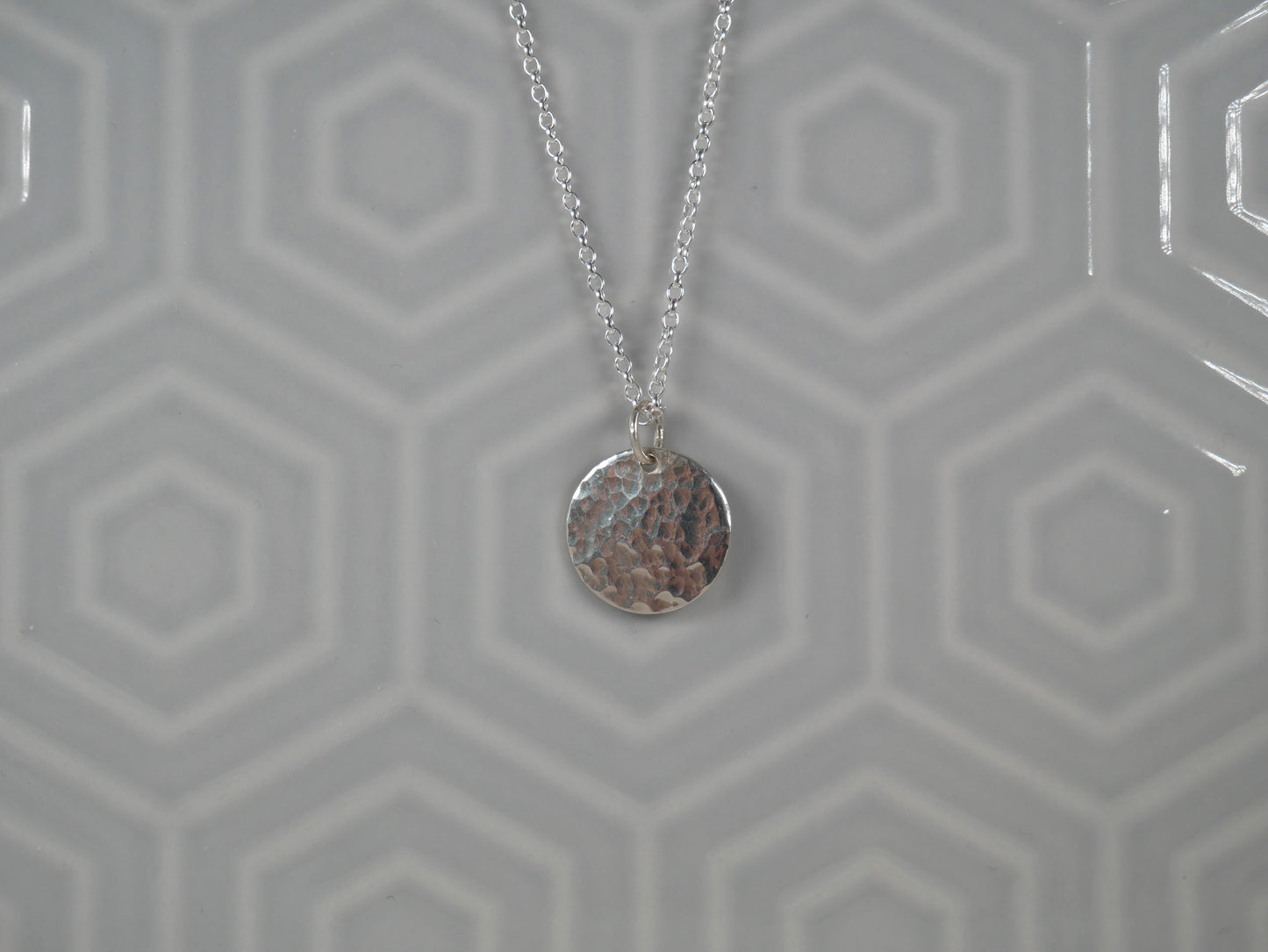 Disc Pendant - Hammered