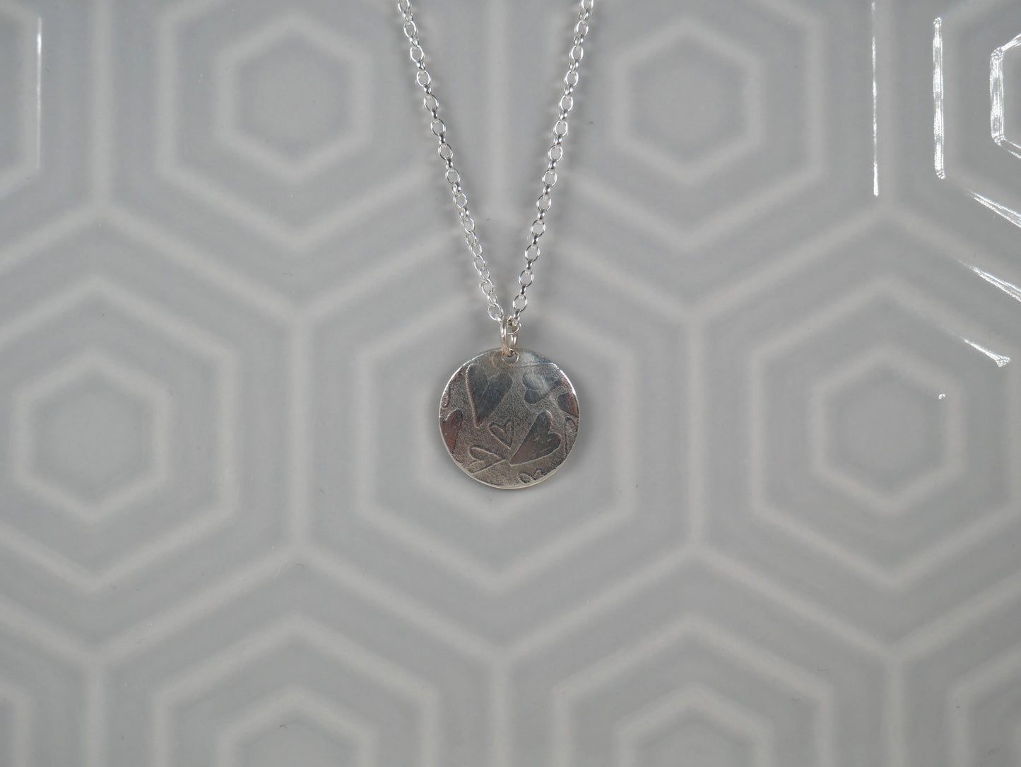 Disc Pendant - Hearts