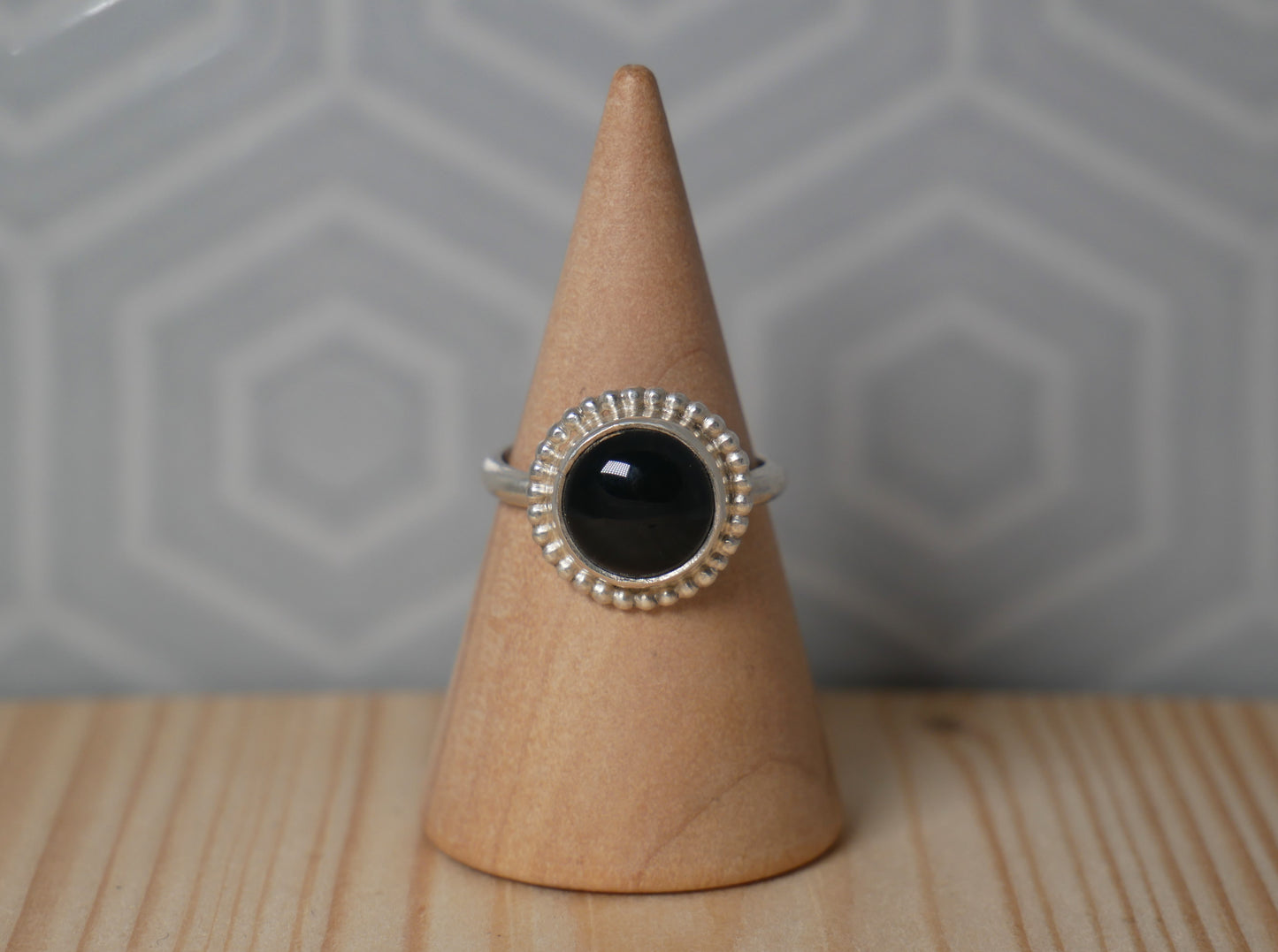 Onyx Halo Ring