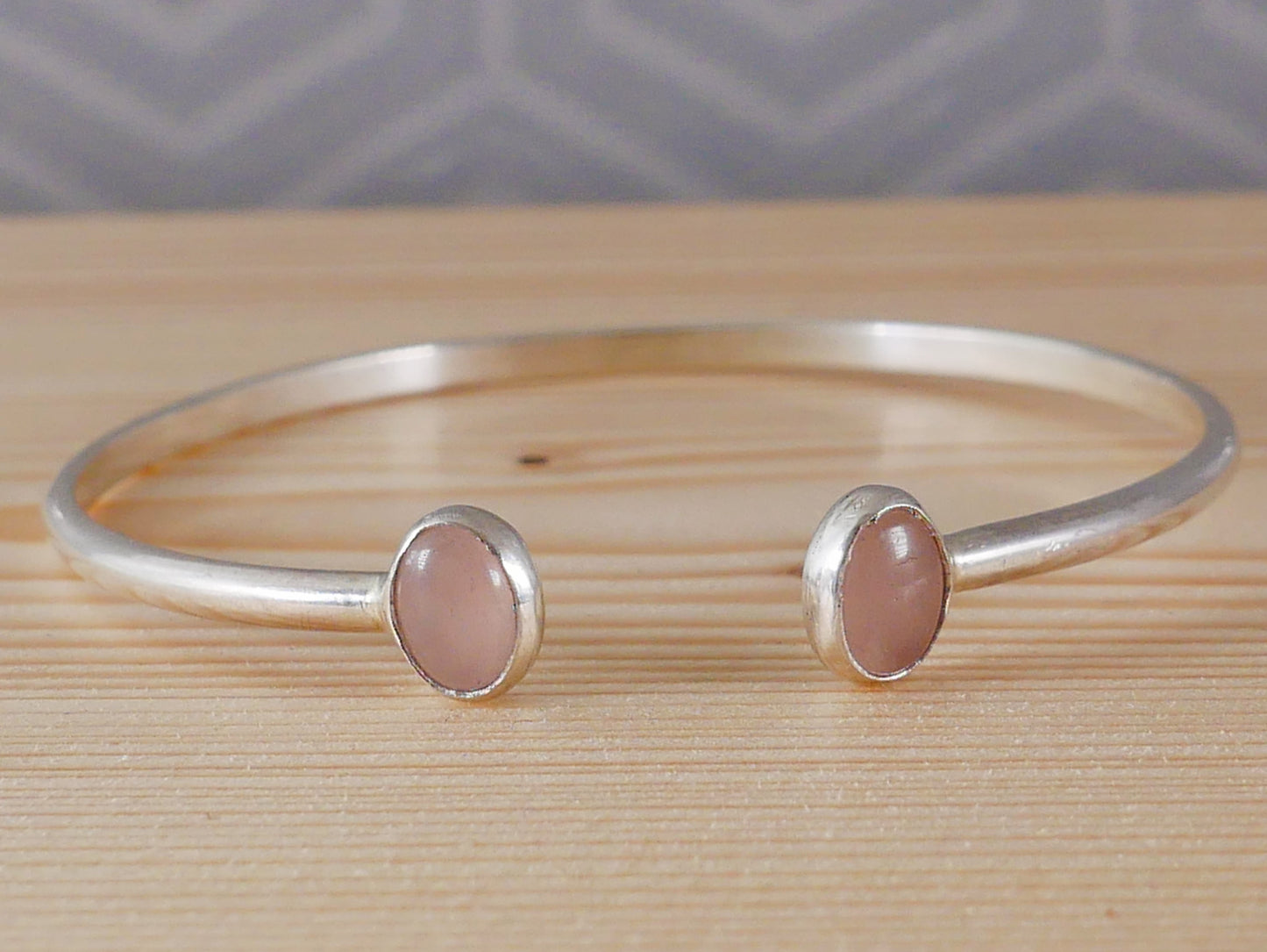 Rose Quartz Cuff Bangle