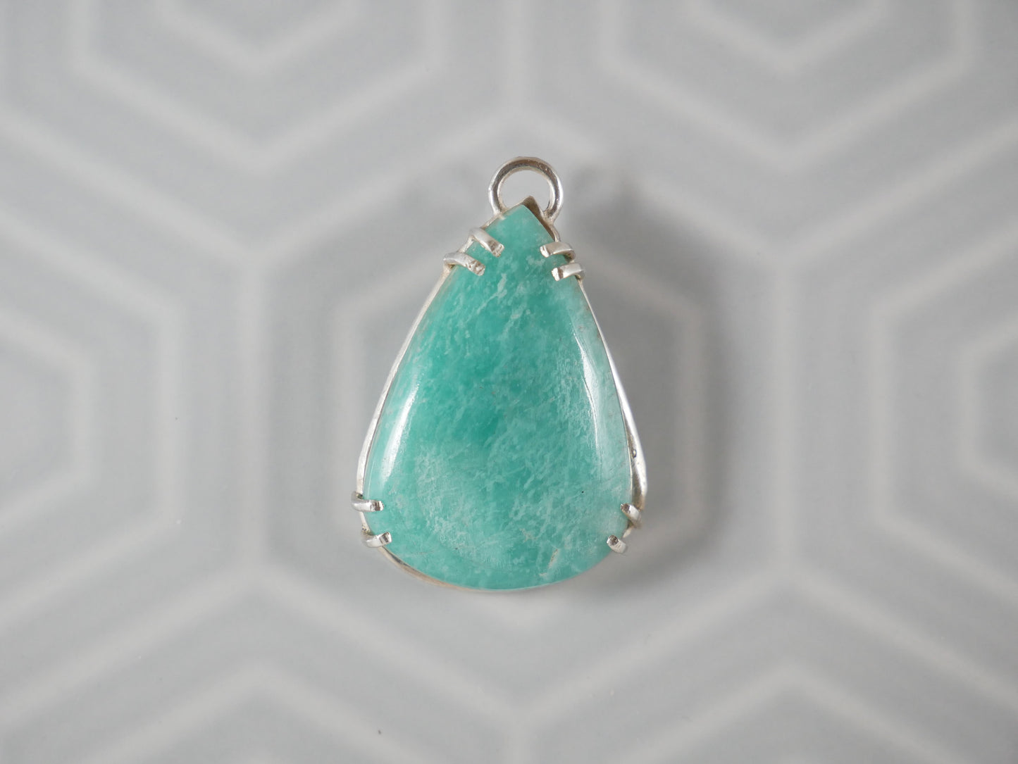 Amazonite teardrop pendant