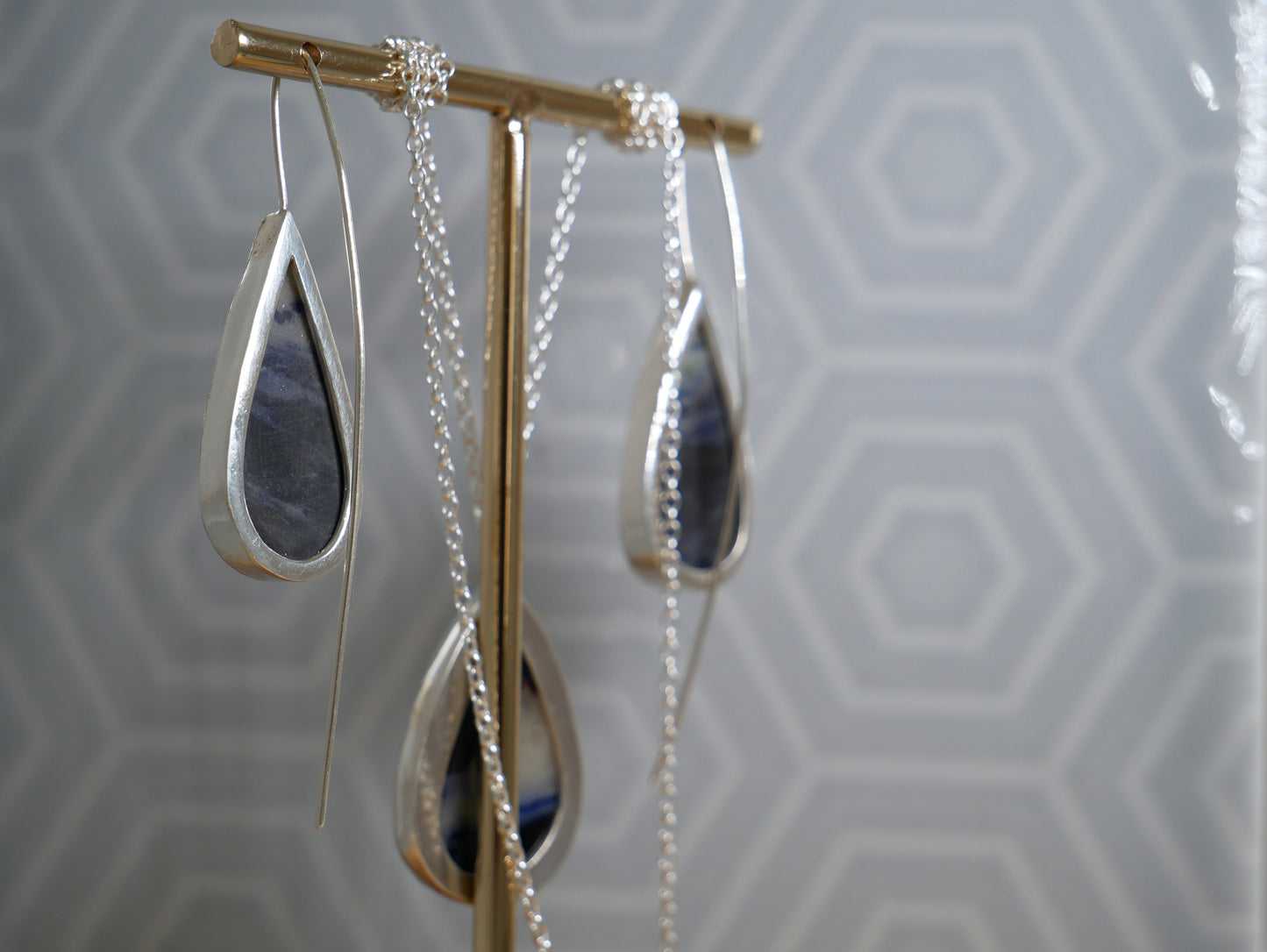 Sodalite Necklace & Earring Set