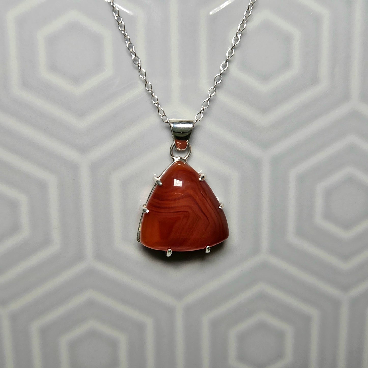 Carnelian Triangular Pendant