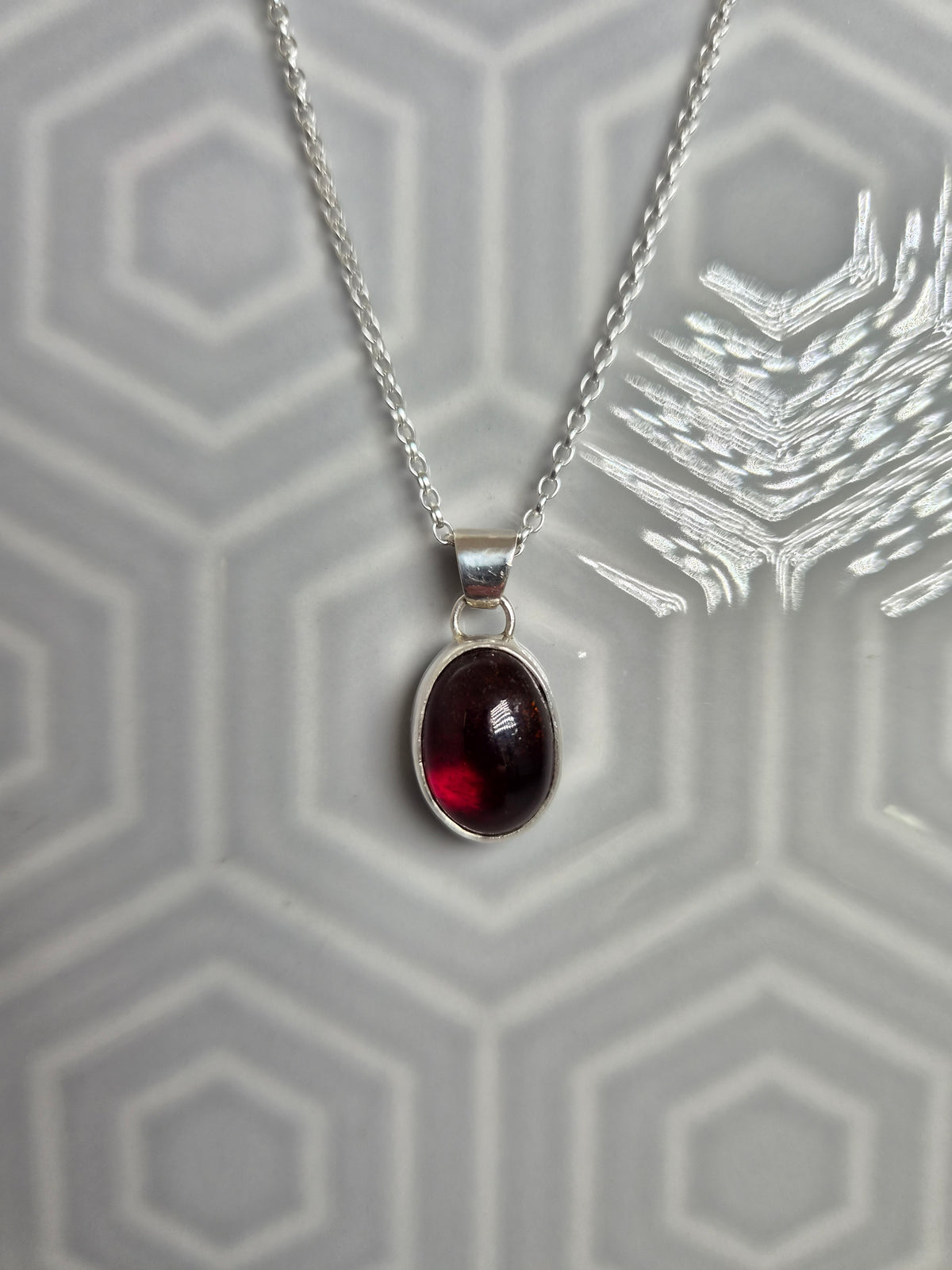 Hessonite Garnet Pendant