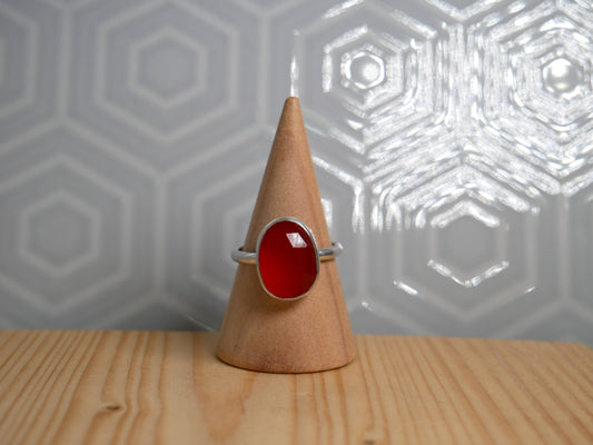 Carnelian Rosecut Ring