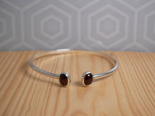 Garnet Cuff Bangle