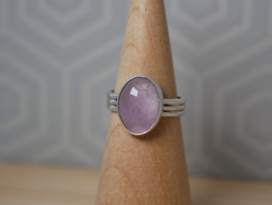 Lavender Amethyst triple band ring