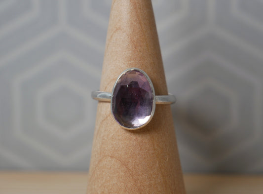 Pink Amethyst Rosecut Ring
