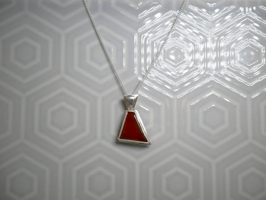 Orange Onyx Asymmetric Pendant