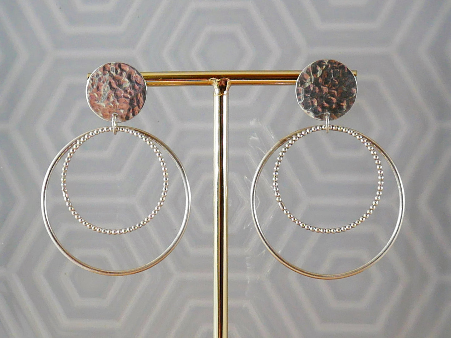 Statement Stud Hoop Earrings