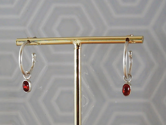 Citrine Dangle Hoop Earrings