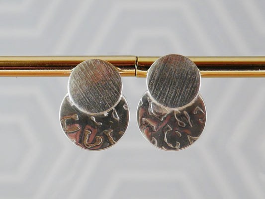 Double Bubble Stud Earrings - Stripes & Animal Print