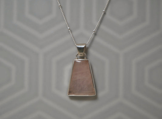 Rose Quartz Trapezium Pendant