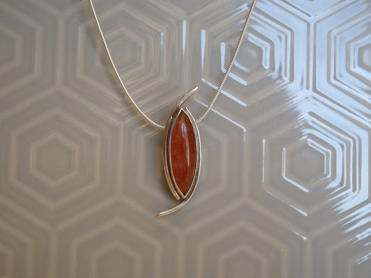 Red Aventurine Marquise Pendant