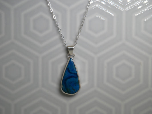 Shattuckite Teardrop Pendant