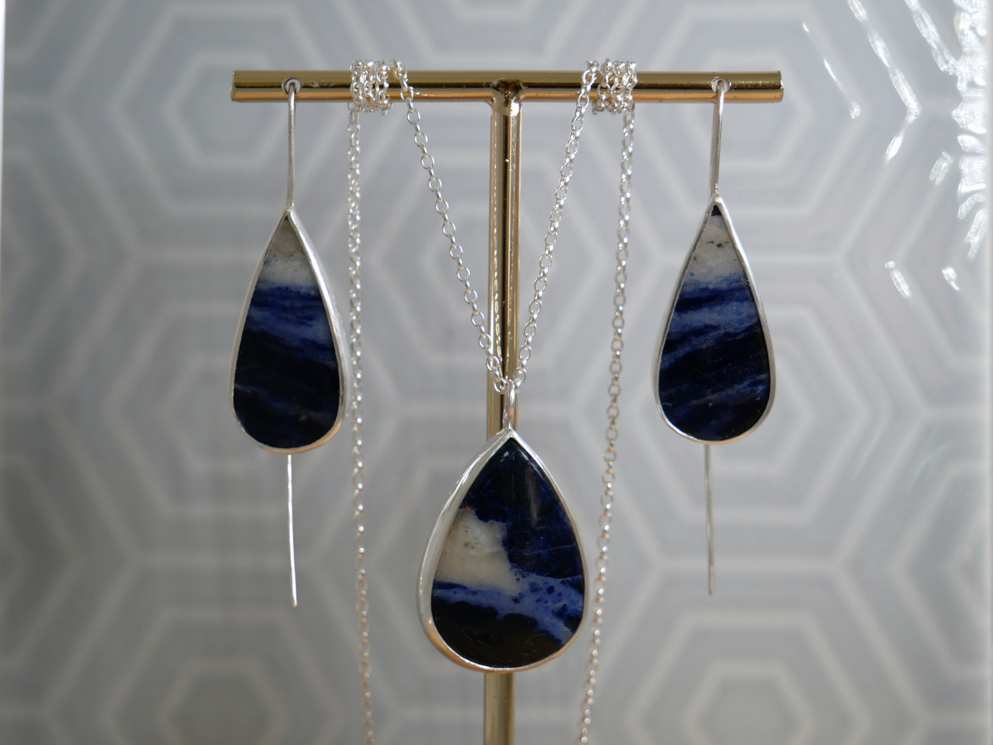 Sodalite Necklace & Earring Set