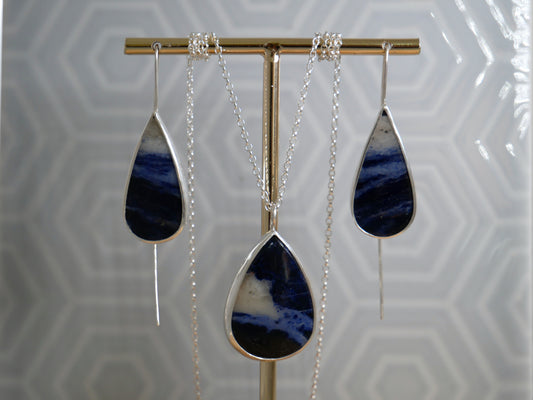 Sodalite Necklace & Earring Set