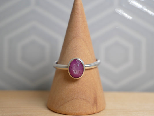 Thai pink sapphire ring