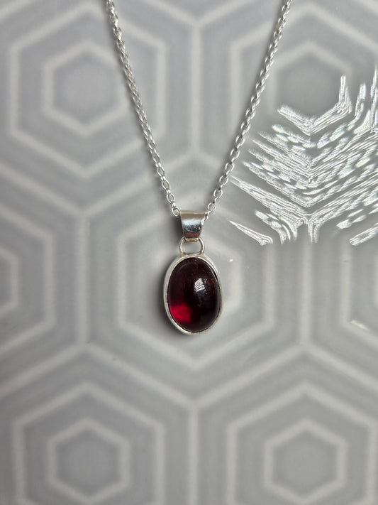 Hessonite Garnet Pendant