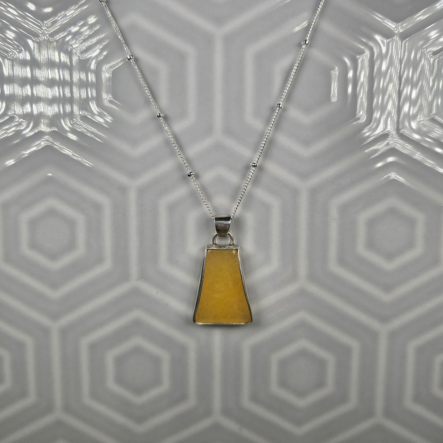 Yellow Calcite Trapezium Pendant